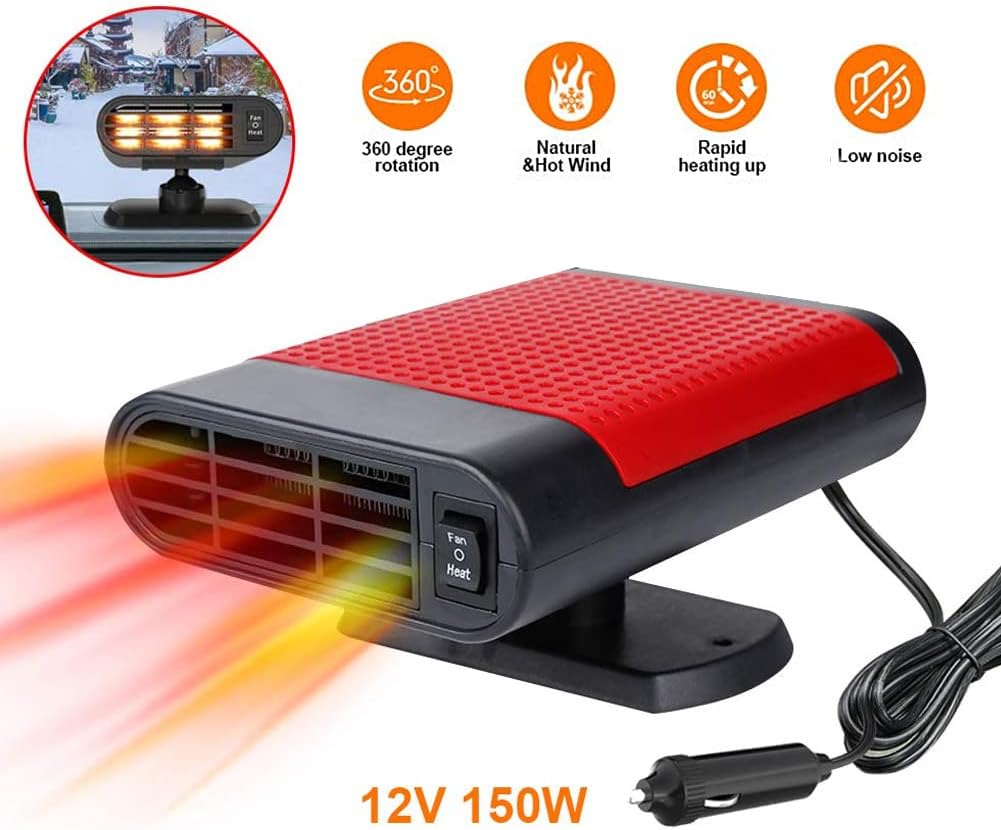 flexman Auto Heizlüfter, 150W ABS Tragbare Autoheizung, 360 Grad Tragbare Schnelle Kfz Heizlüfter, F