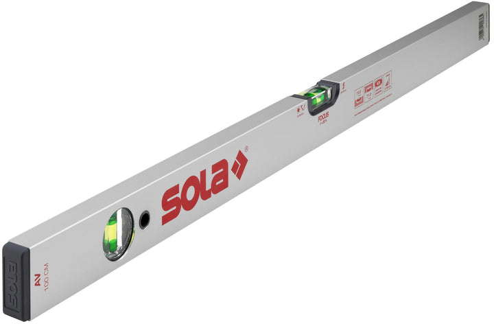 Sola 1111301 Alu-Wasserwaage "AV 100" cm in grau 1000 mm, 1000 mm