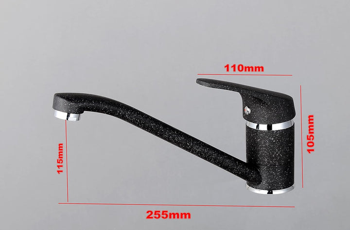 Küchenarmatur Granit Schwarz Armatur Küche Spülenarmatur, Schwarz