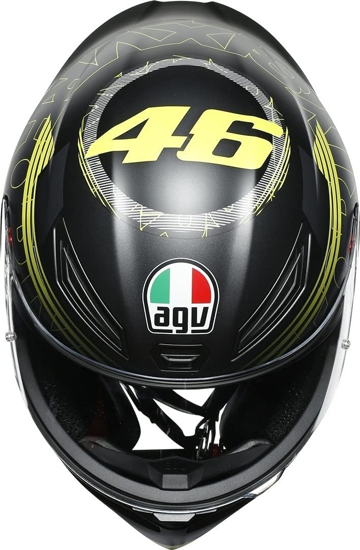 AGV Unisex-Adult K1 E2205 Top Motorrad Helm XS Schwarz, XS Schwarz
