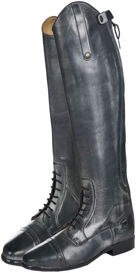 HKM - Damen Reitstiefel VALENCIA Leder cognac kurz Schwarz 37 EU, Schwarz 37 EU
