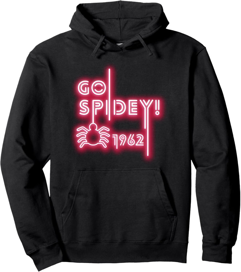 Marvel Spider-Man Go Spidey 1962 Neon Logo Pullover Hoodie