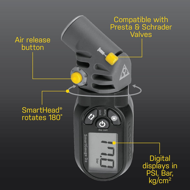 Topeak SmartGauge D2. Grey Einheitsgrösse, Grey Einheitsgrösse