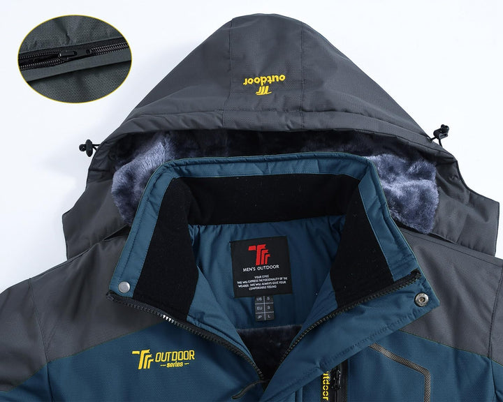 Herren Winter Fleecejacke Warm Jacke Softshelljacke Atmungsaktiv Outdoor Skijacke Winddichte Wasserd