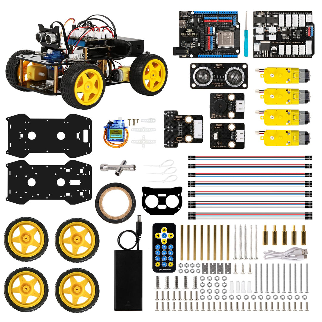 ACEBOTT Roboter Bausatz für Kinder 12+ Jahren, Roboter Kinder kompatibel mit Arduino und Scratch, Ro