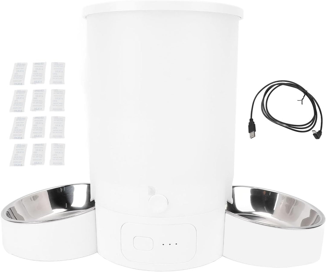 Wakects Futterautomat Katze, Automatischer Futterspender Katze, 3L Katzen Futterautomat 2.4G WiFi mi