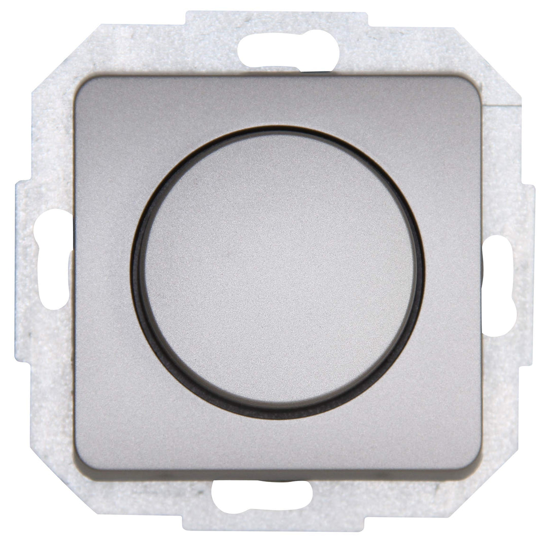 Kopp Milano Stahl, Druck-Wechsel-Schalter, Kombigerät, LED-Dimmer, für Glüh-Lampen, 230V Halogenlamp