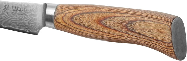 Wakoli EDIB Pro Gemüsemesser aus Damaststahl (VG10 Kern) mit 10 cm Schälmesser Klinge – scharf & erg