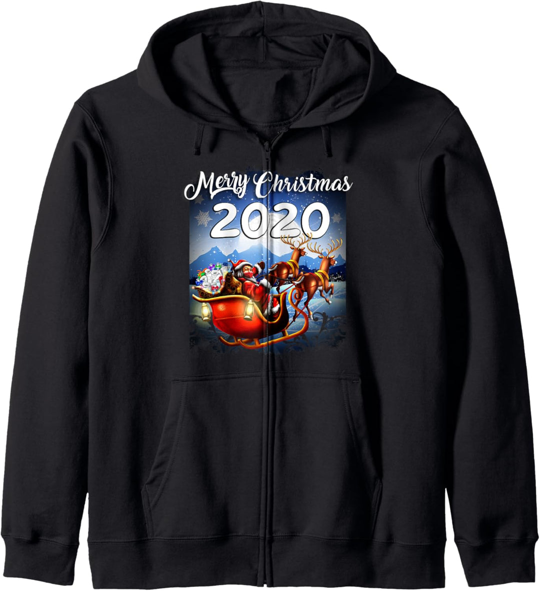 Lockdown Christmas 2020 Santa Reindeer Quarantine Mask Gifts Kapuzenjacke