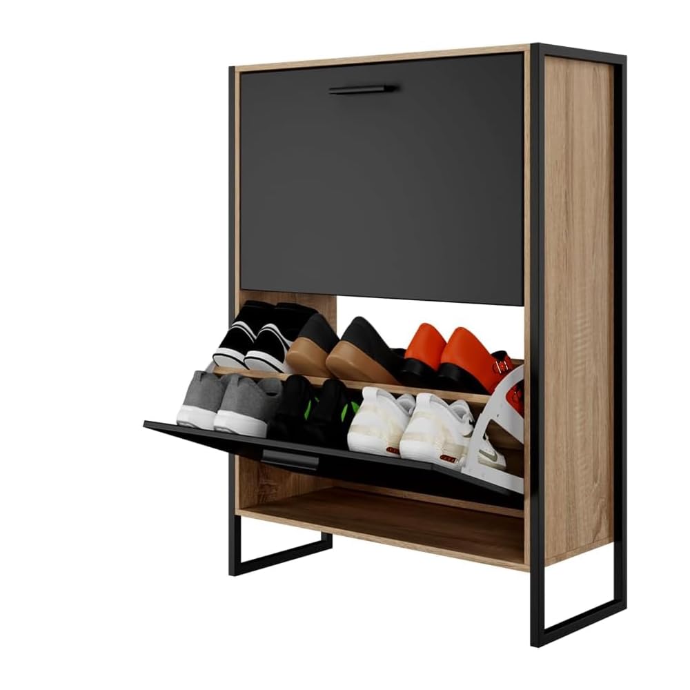 CASABEL Industrieller Schuhschrank, 12 Paar – Schuhschrank, Aufbewahrung für Eingangsbereich, hohe K