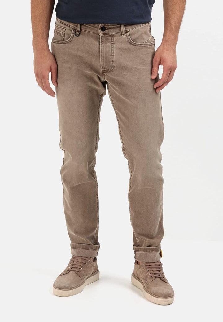 camel active Herren Slim Fit 5-Pocket Jeans 31W / 32L Braun, 31W / 32L Braun