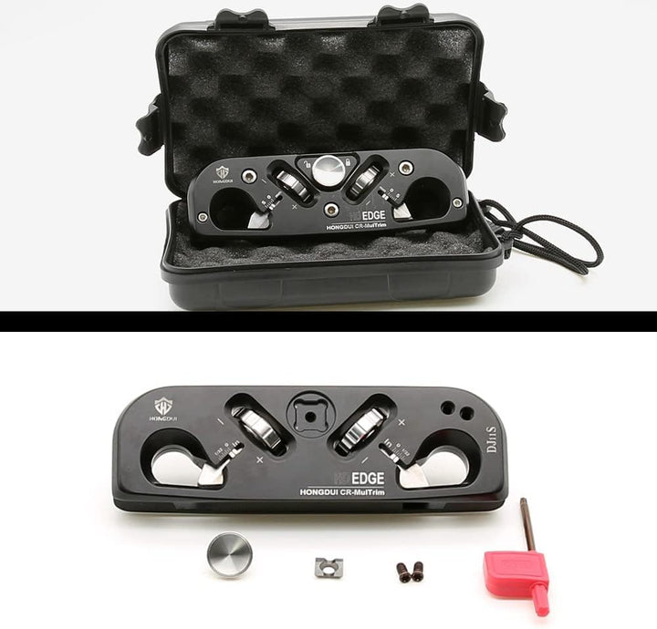 HONGDUI DJ11S Anfashobel für Holzbearbeitung, mit 3 Ersatz-Klingen, doppelkantiger Anfashobel, Dj11s