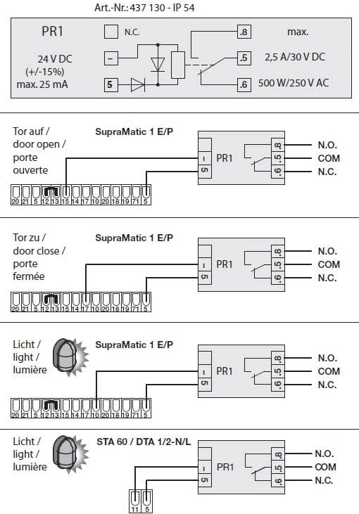 Hörmann Relaisplatine im Gehäuse PR 1 Hörmann