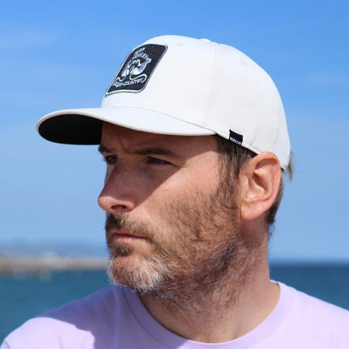 SURF MONKEY Recycled Sport Cap Technische Schnelltrocknende Kappe Gebrochenes Weiss, Gebrochenes Wei