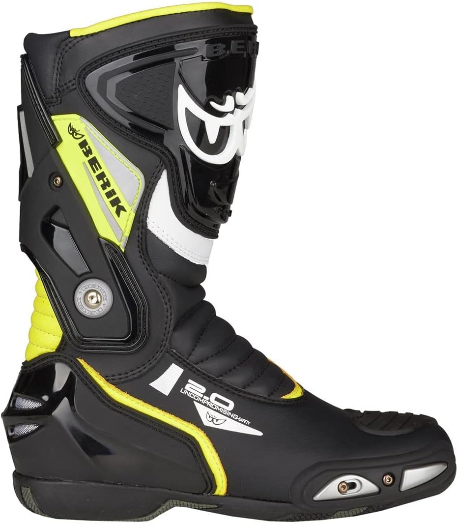 Berik Shaft 2.0 Motorradstiefel, schwarz/gelb, 37 37 EU Schwarz Gelb, 37 EU Schwarz Gelb