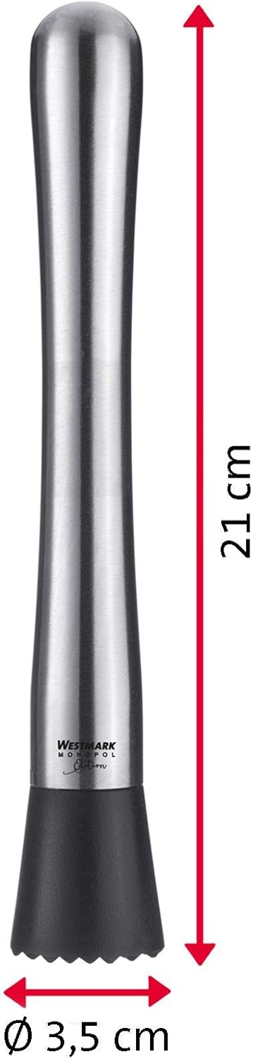 Westmark Caipirinha-Stössel, Monopol Edition, Länge: 21 cm, Rostfreier Edelstahl/Kunststoff, Sol, Si