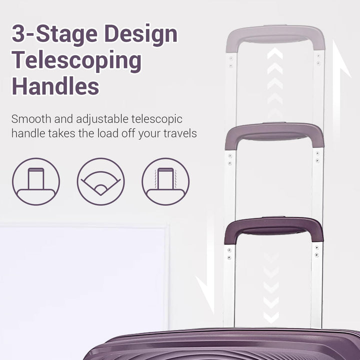 British Traveller Koffer Trolleys Hartschalenkoffer 55 * 40.5 * 22.5cm Handgepäck Koffer 100% PP Rei