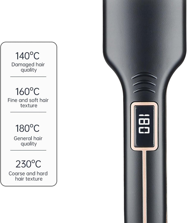 2-in-1 Haarglätter &amp; Lockenstab mit Infrarot-Schutz, PTC Keramik-Heizplatten, 140℃-230℃ LCD-Temperat