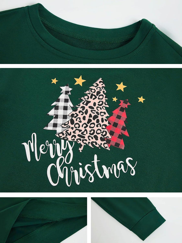 Haloumoning Sweatshirt Mädchen Weihnachtspullover Lustig Rundhals Pullover Winter Oberteile für Kind