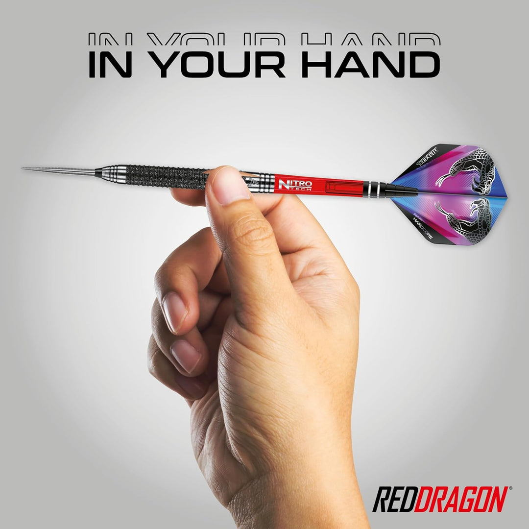 RED DRAGON Peter Wright Snakebite Melbourne Masters Edition 22g Tungsten Darts mit Flights und Schäf