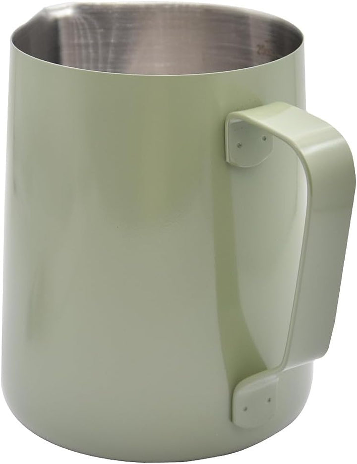 Espresso-Krug aus Edelstahl, zum Aufschäumen von Kaffee, Milch, Kaffee, Dampfkrug – Grün, 350 ml Grü