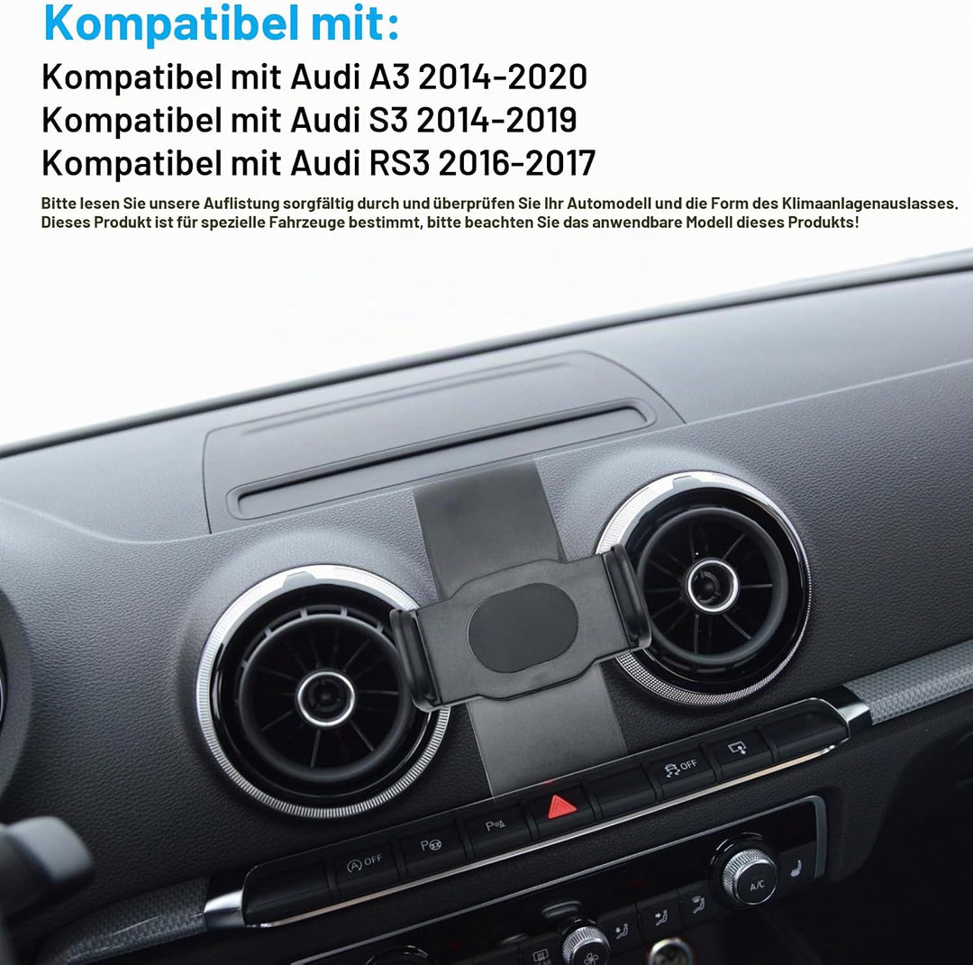 TTCR-II Handyhalterung Kompatibel mit Audi A3(2014–2020) S3(2014–2019) RS3(2016–2017), Autotelefonha