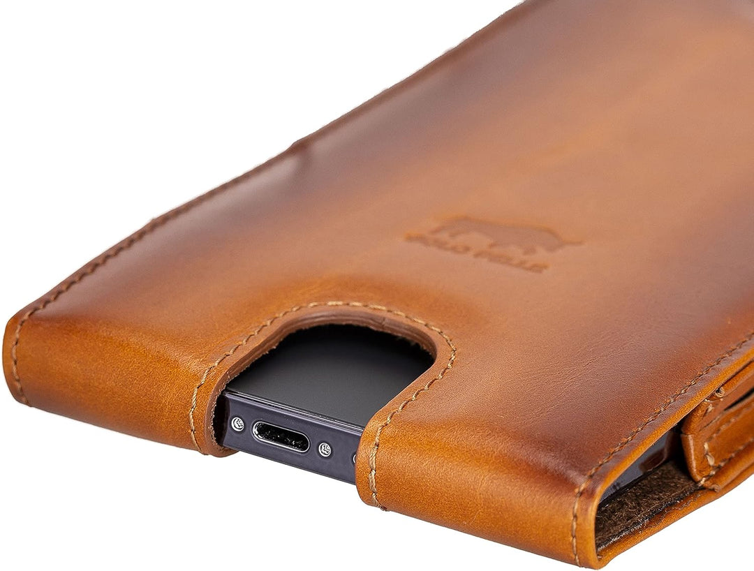 Solo Pelle Lederhülle für das iPhone 12/12 Pro / 13/13 Pro bis 6.1 Zoll Stanford Case Leder Hülle Le