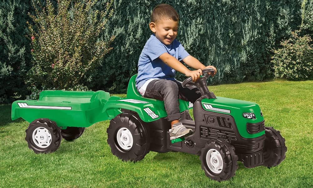 Dolu Ranchero Trettraktor mit abnehmbarem Anh?nger - Kinderspielzeug auf dem Bauernhof f?r Kinder im