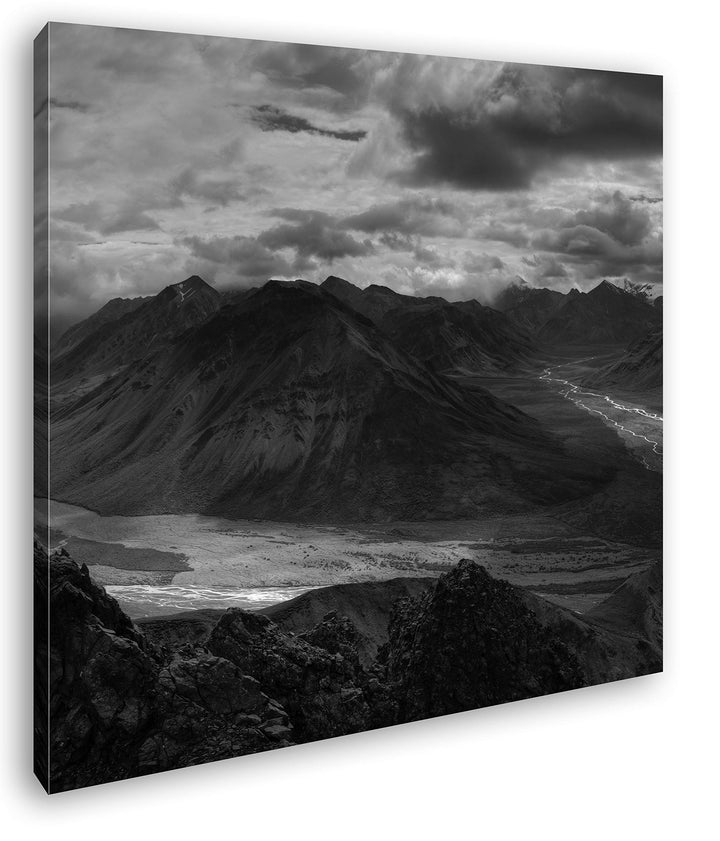 deyoli atemberaubende Landschaft Format: 70x70 Effekt: Schwarz&Weiss als Leinwandbild, Motiv fertig