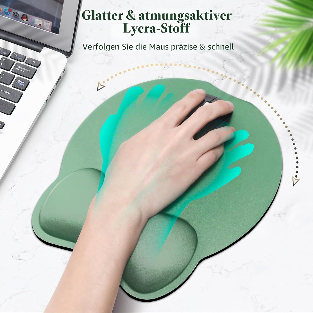 Gimars Ergonomisches Mauspad mit Gelkissen, XL Handballenauflage Tastatur mit Untersetzer, Mousepad
