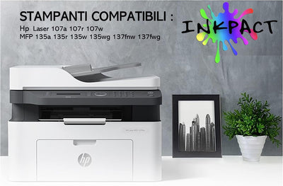 INKPACT Tonerkartuschen mit CHIP kompatibel zu HP 106A W1106A für HP Laser MFP 137fnw HP Laser 107w