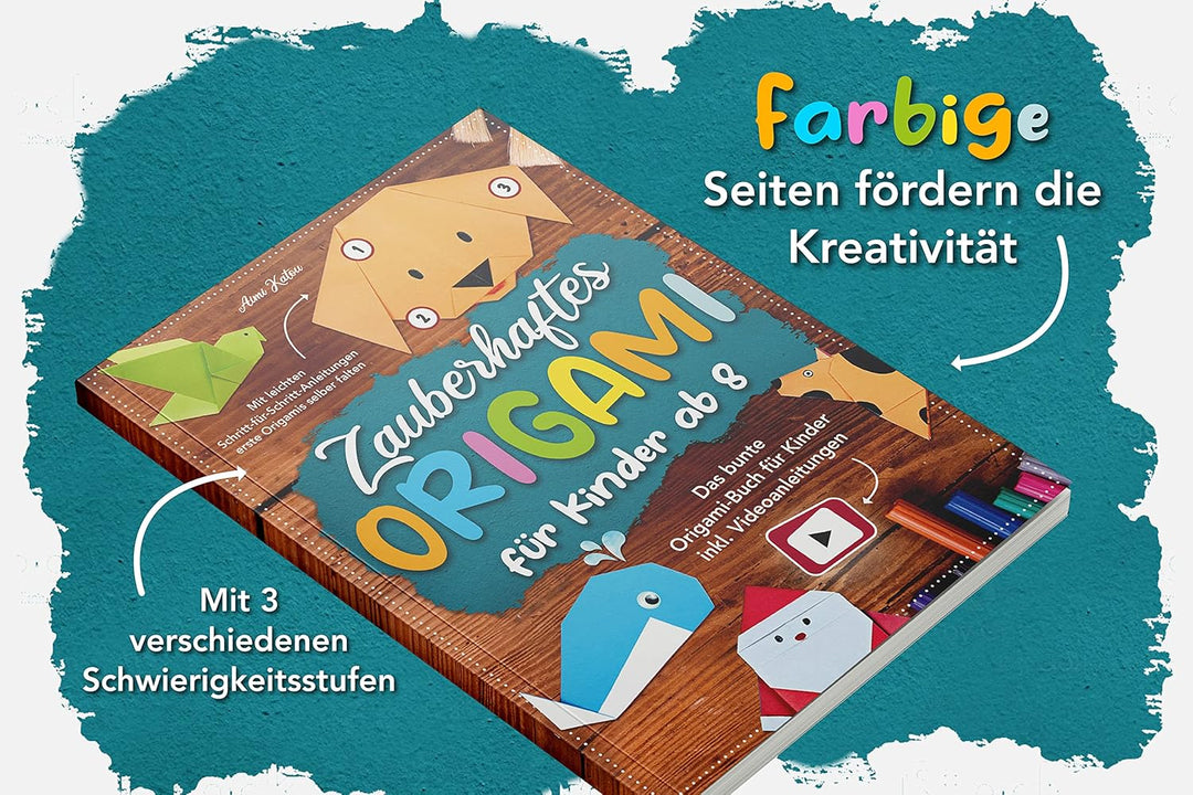 Zauberhaftes Origami für Kinder ab 8: Mit leichten Schritt-für-Schritt Anleitungen erste Origamis se