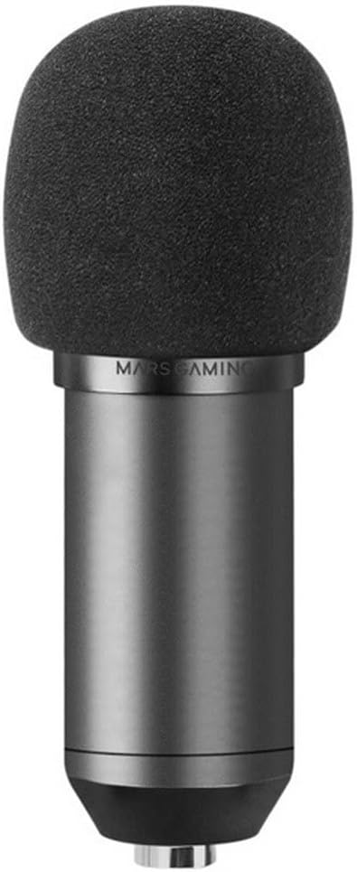 Mars Gaming MMIC-XT, Professionelles High Definition 192Khz 24-bit Studiomikrofon, Kugelarm, Anti Sh