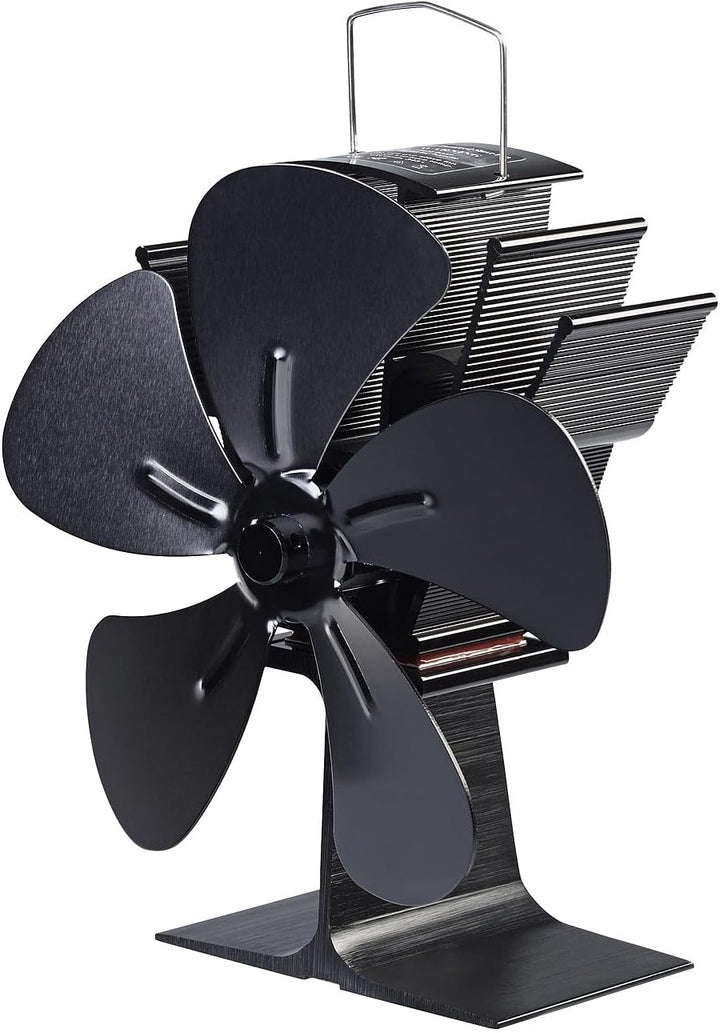 Carlo Milano Ofenventilator: Stromloser Kaminofen-Ventilator mit 5 Lüfter-Blättern, für 60-350 °C (V