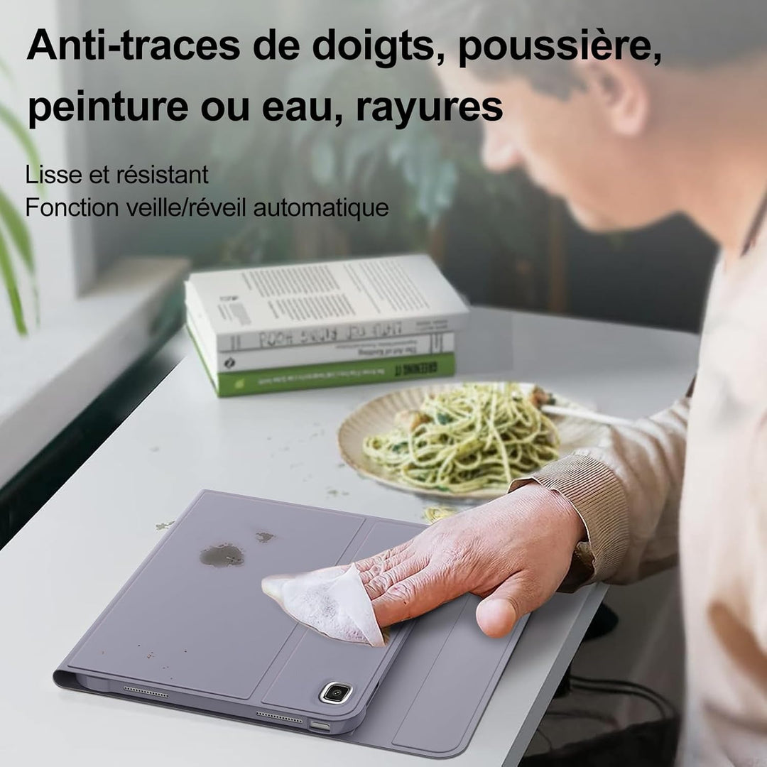Tastatur Hülle für Samsung Galaxy Tab S6 Lite 10,4 Zoll 2024/2022/2020, 7 Farben Beleuchtung, Keyboa