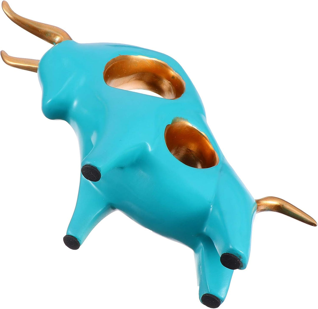 BESPORTBLE Kunstharz Bull Dekoration Figur Niedliche Cartoon Bull Bastelarbeiten Tischdekoration mit
