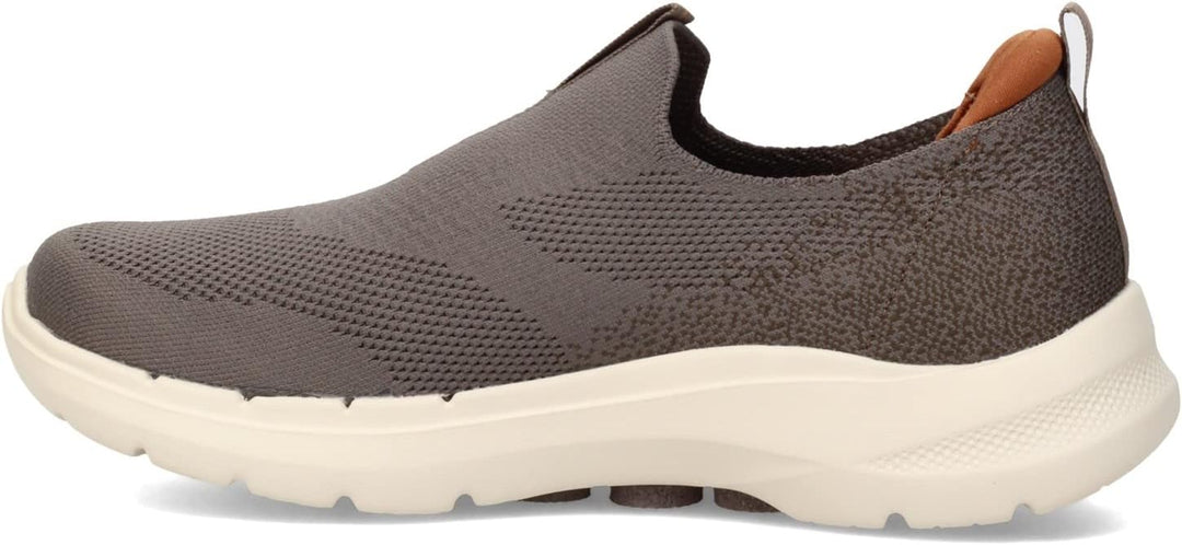 Skechers Herren Go Walk 6 Sneaker 41 EU Taupe Textile, 41 EU Taupe Textile