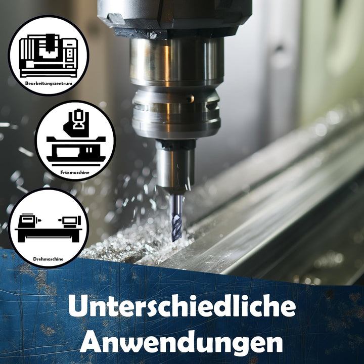 VHM Schaftfräser | Hochwertiger VHM-Fräser | TiAlN HPC | In Grössen Ø1-20mm erhältlich - Ø4x 15/75mm