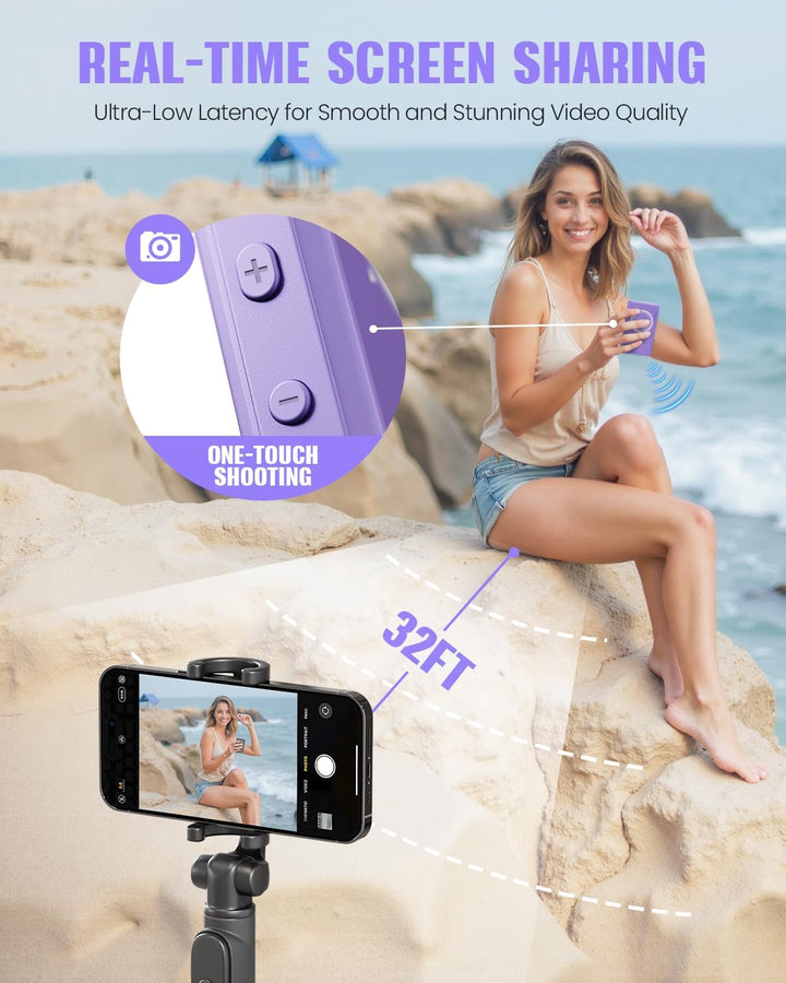 VERDELLE Handy Selfie Monitor, Magnetischer Vlog Selfie Monitor Bildschirm für iPhone/Android, Unter