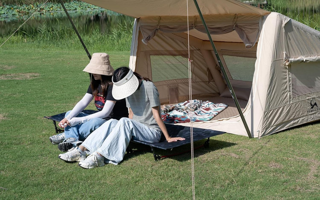 TOMOUNT Feldbett Ultraleichtes 190x70cm Camp Klappbett aus Aluminium Kompaktes Campingliege einfach