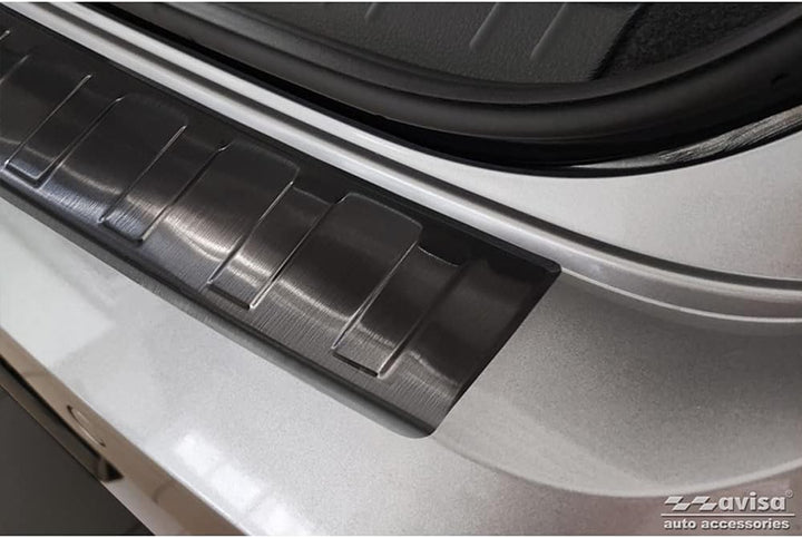 Avisa Schwarz Edelstahl Heckstossstangenschutz kompatibel mit Volkswagen Passat Limousine 2014-2019