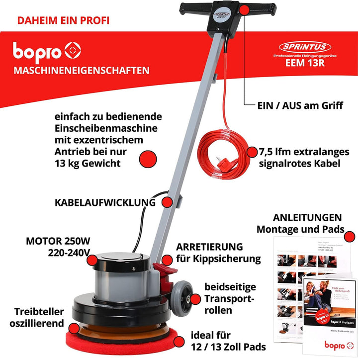 floorboy Z12C Einscheiben Reinigungs- und Poliermaschine (Universalset), Universalset