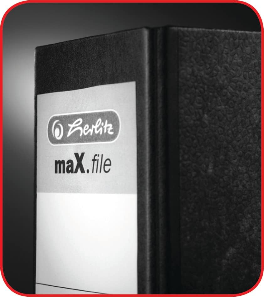 Herlitz 10834786 Ordner maX.file protect+, A4, Rückenbreite: 5cm, Voll-PP-Folienbezug, weiss, 10 Stü