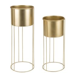 Goldene Glamour-Blumentöpfe OSMOS, 2 Übertopf.