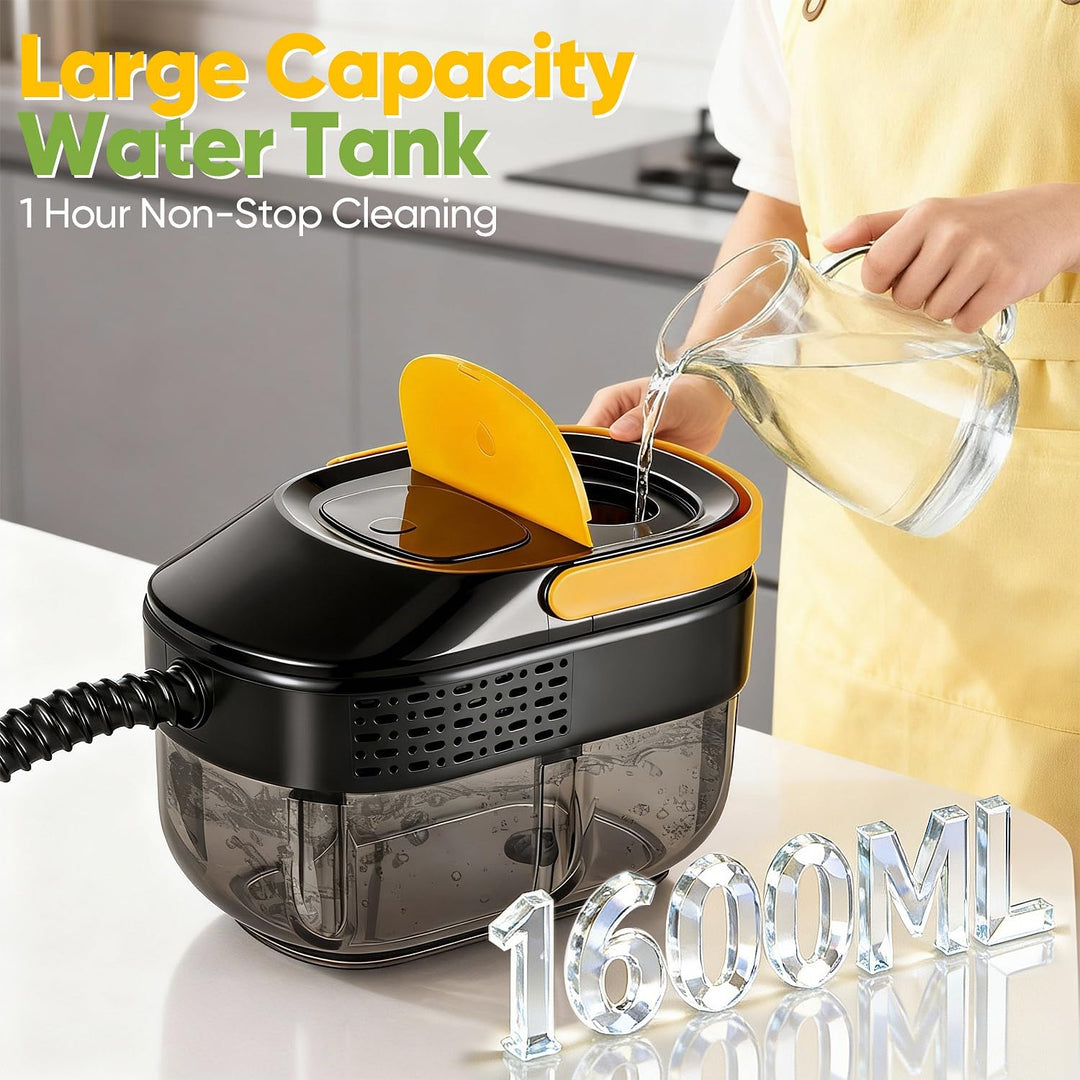 17-IN-1 Dampfreiniger Handgerät für Haushalt und Auto | 10 s Aufheizzeit, 1600 ml Tank, 3 Dampfstufe