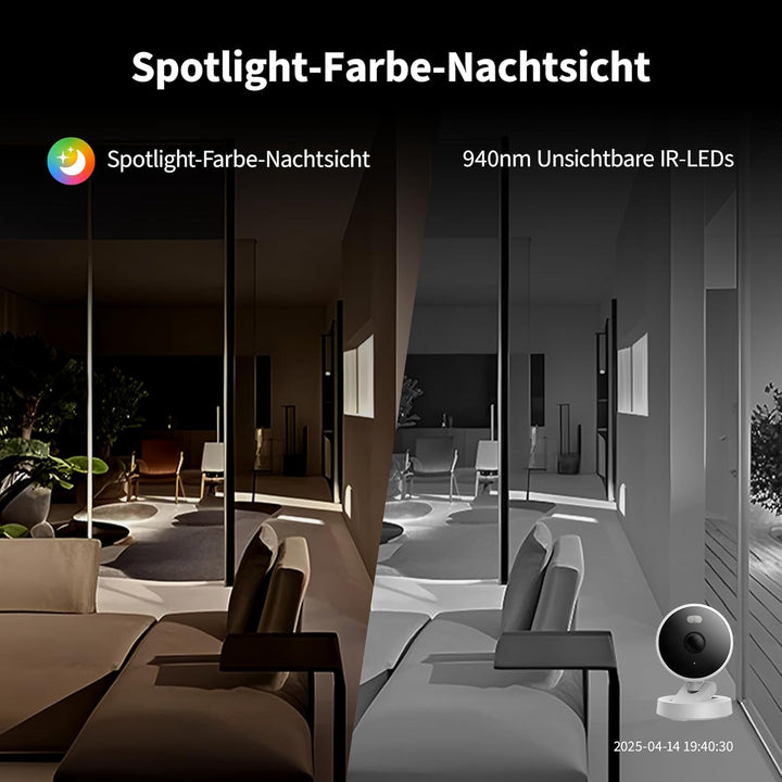 Aqara G100, 2K Sicherheitskamera für Innen & Aussenbereich, HomeKit Secure Video, 2-Wege-Audio, Sche