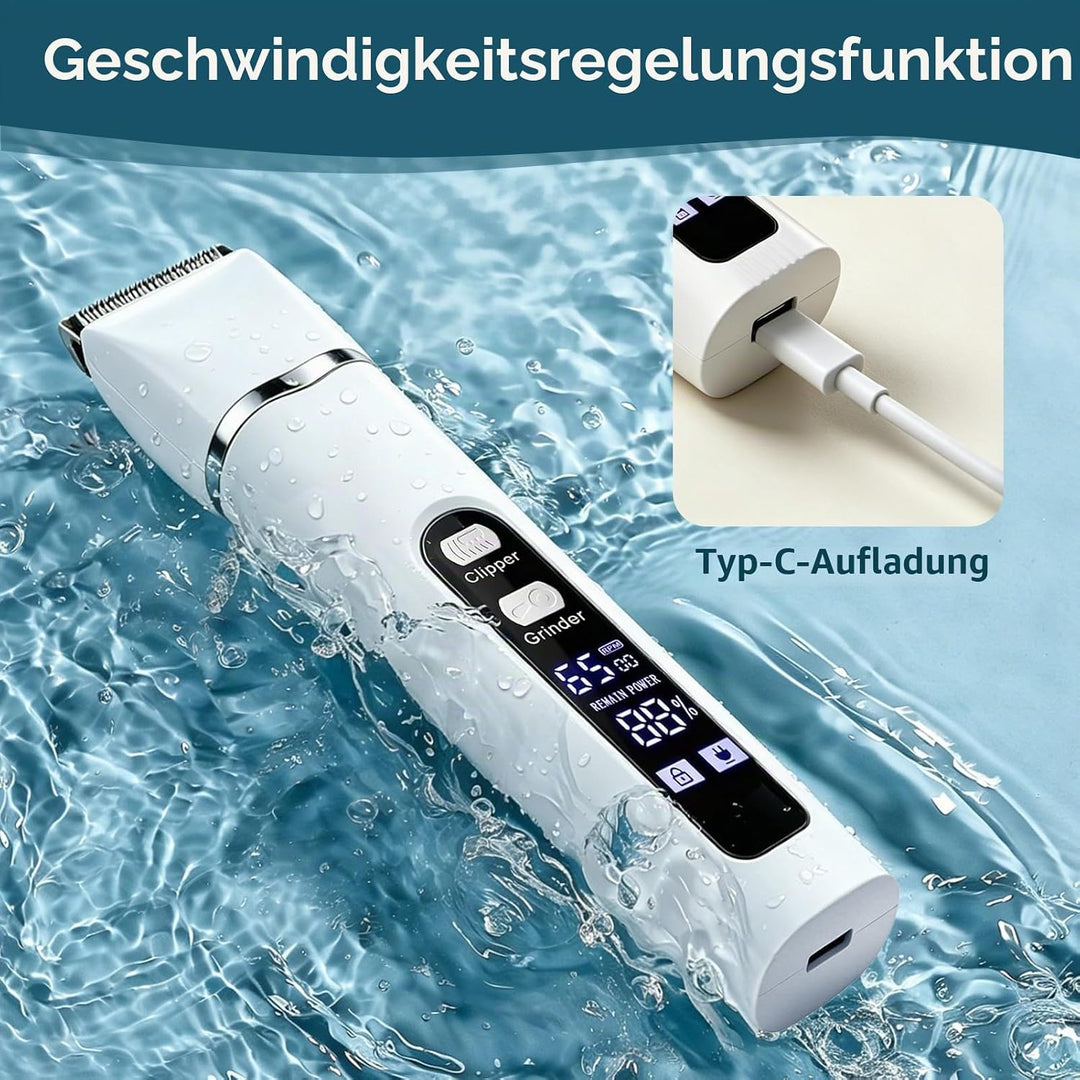 Hundeschermaschine Profi Set, Schermaschine Hund &amp; Katze Leise Tierhaarschneidemaschine, Hundehaarsc