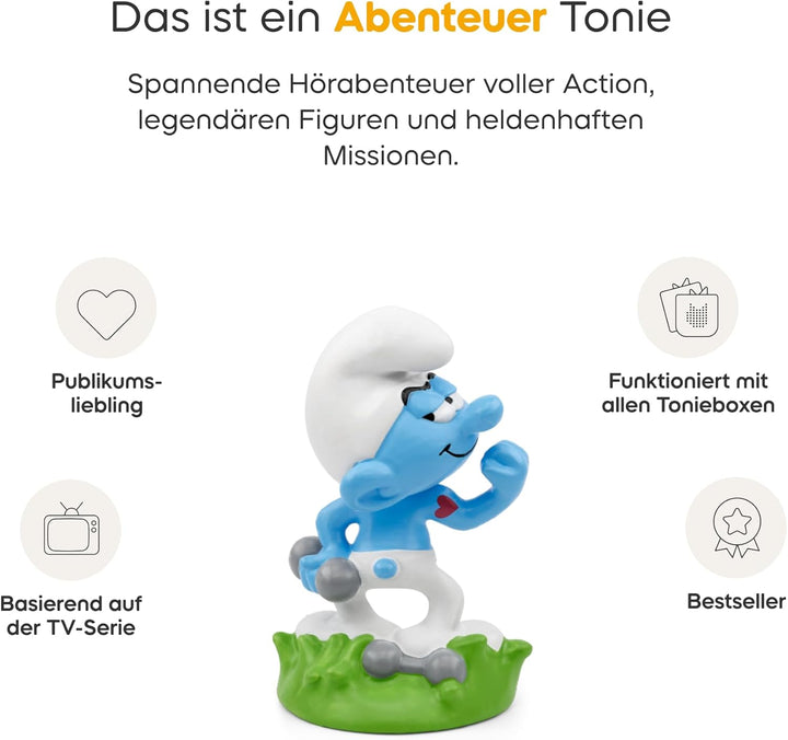 tonies Hörfigur für Toniebox, Die Schlümpfe – Wer ist heftiger? & 3 weitere Abenteuer, Hörspiel für