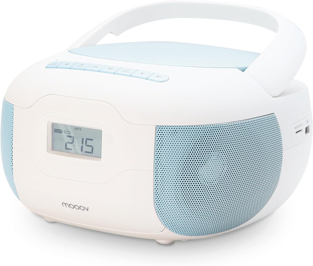 CD Player Radio Celeste Bluetooth, MP3 mit USB-Anschluss, Micro-SD-Karte - Blau - Metronic 477187