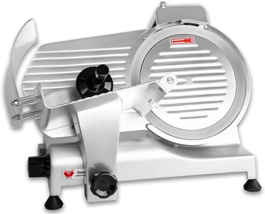 Beeketal 'Profi 250' Aufschnittmaschine mit Ø 250 mm Spezialmesser (glatte Schneide), Schnittstärke